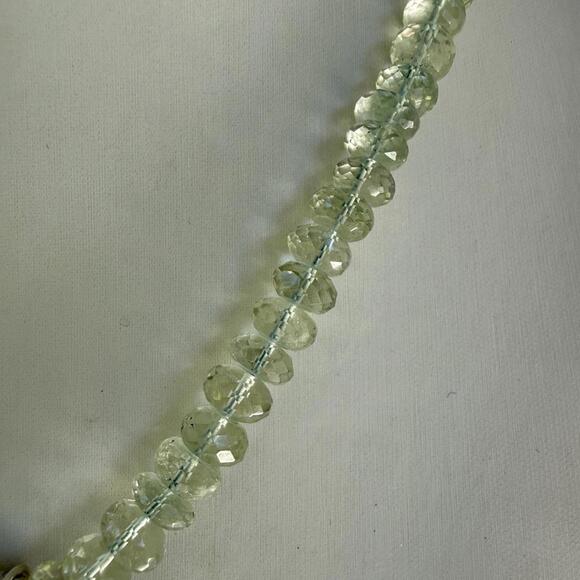 Vintage Green Amethyst & Mabé Pearl Pendant Necklace. Sterling Silver Setting. - Picture 5 of 8